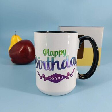 Кружка подарочная голограмма "Happy Birthday"//1/60